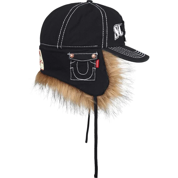 Supreme True Religion Earflap 5-Panel - Black (front)