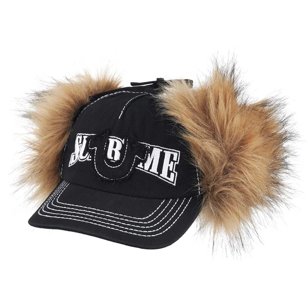 Supreme True Religion Earflap 5-Panel - Black (front)