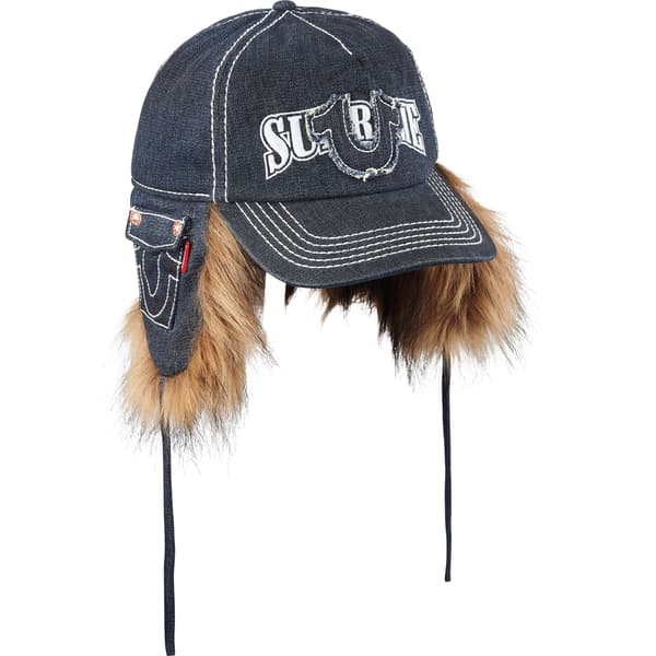 Supreme True Religion Earflap 5-Panel - Dirty Indigo (front)