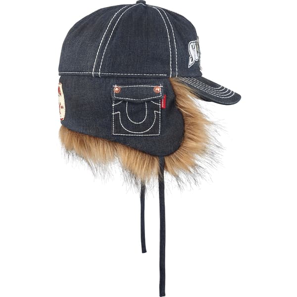 Supreme True Religion Earflap 5-Panel - Dirty Indigo (front)