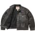 Supreme True Religion Leather Trucker Jacket - Black (front)