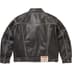 Supreme True Religion Leather Trucker Jacket - Black (front)
