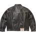 Supreme True Religion Leather Trucker Jacket - Black (front)