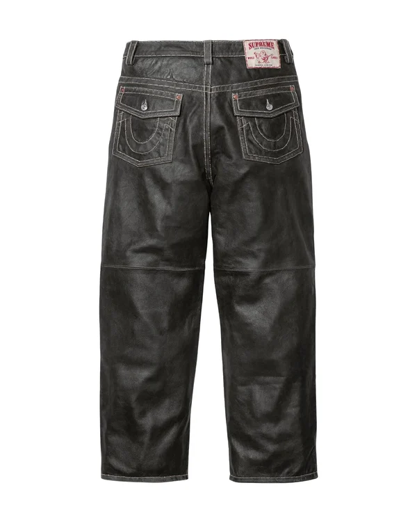 Supreme True Religion Loose Fit Leather Pant - Product Image