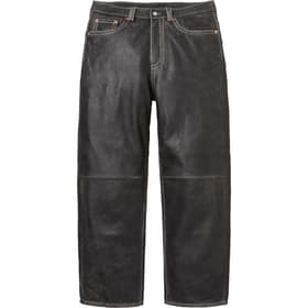 Supreme True Religion Loose Fit Leather Pant Black