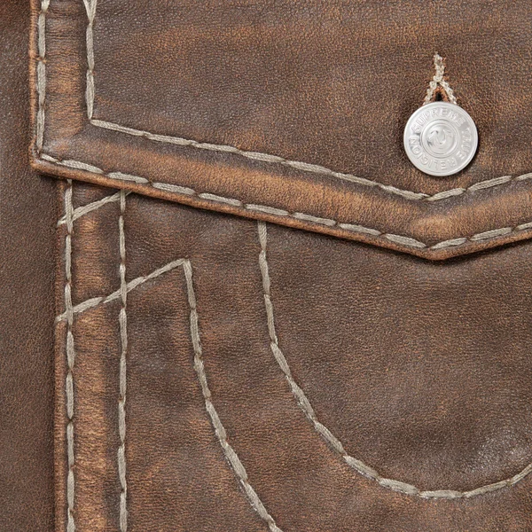 Supreme True Religion Loose Fit Leather Pant - Brown (front)