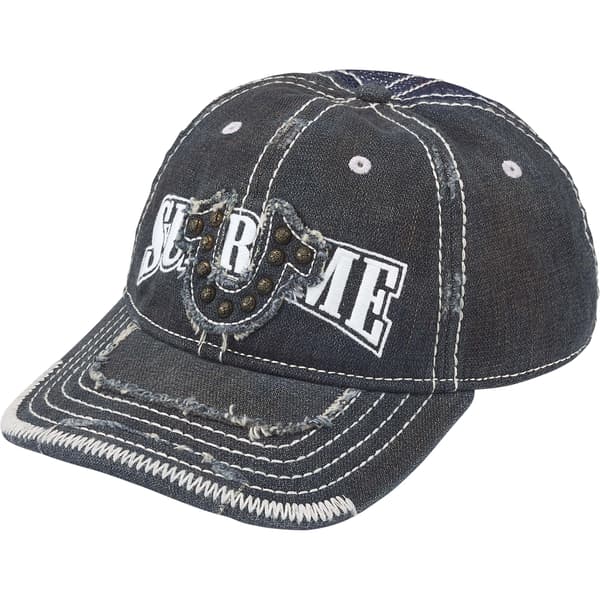 Supreme True Religion Mesh Back 6-Panel - Dirty Indigo (front)
