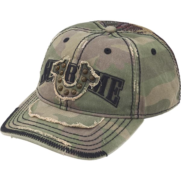 Supreme True Religion Mesh Back 6-Panel - Olive Camo (front)