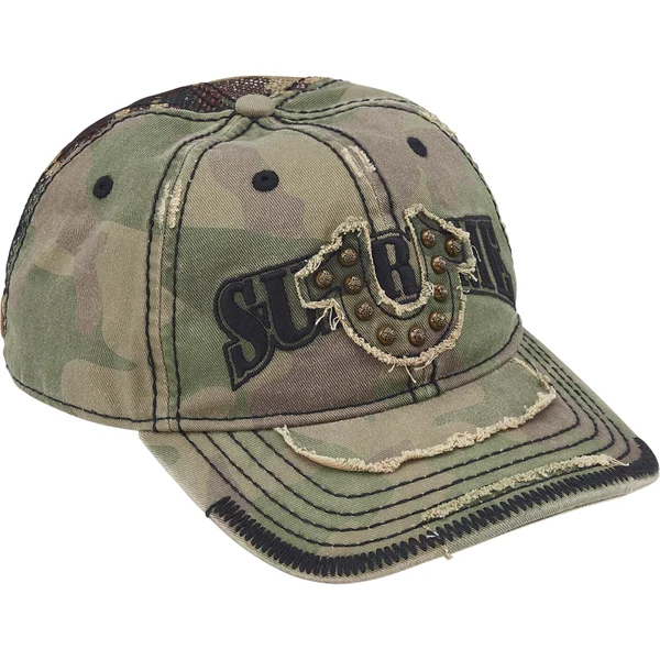 Supreme True Religion Mesh Back 6-Panel - Olive Camo (front)