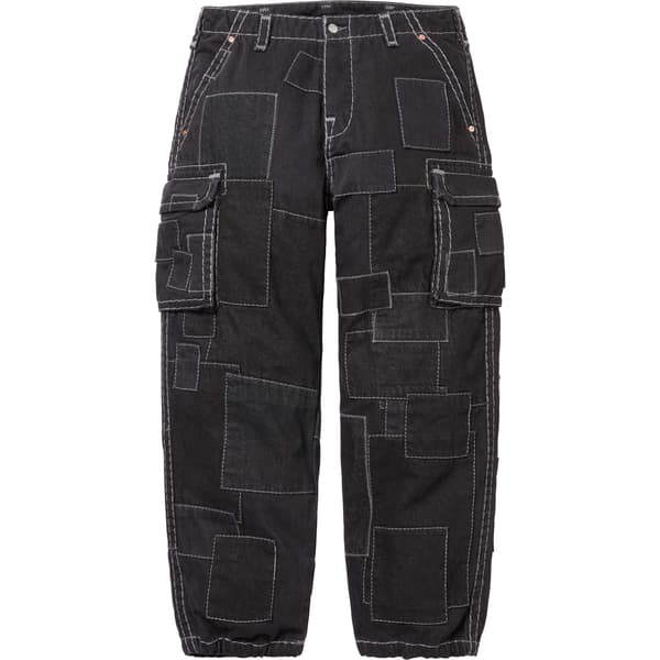 Supreme True Religion Patchwork Cargo Pant - Black (front)