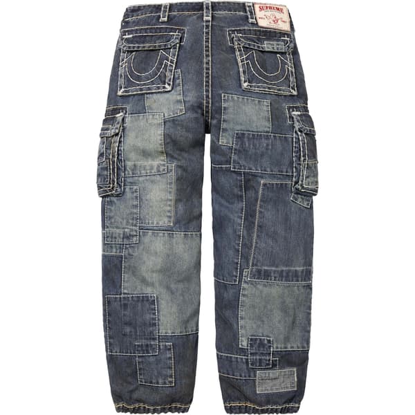 Supreme True Religion Patchwork Cargo Pant - Dirty Indigo (front)