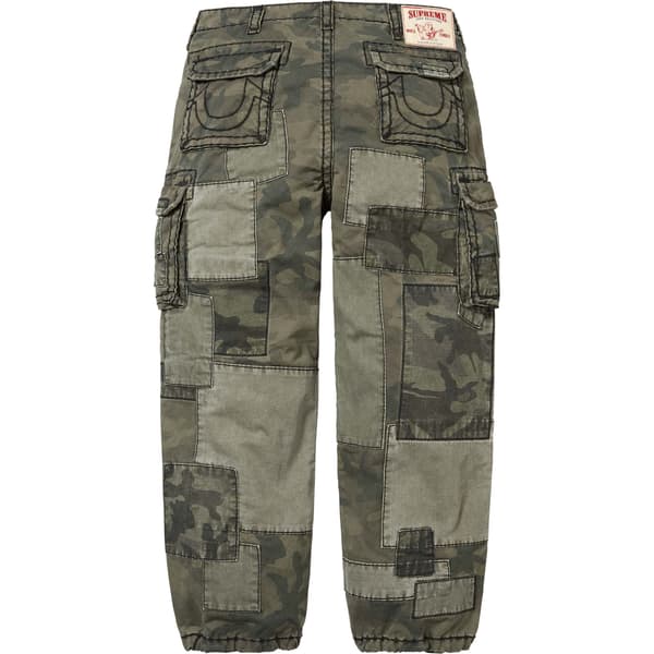 Supreme True Religion Patchwork Cargo Pant - Olive Camo (front)