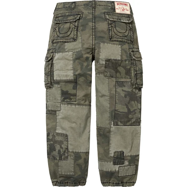 Supreme True Religion Patchwork Cargo Pant - Olive Camo (front)