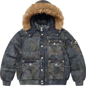 Supreme True Religion Puffer Jacket Dirty Indigo