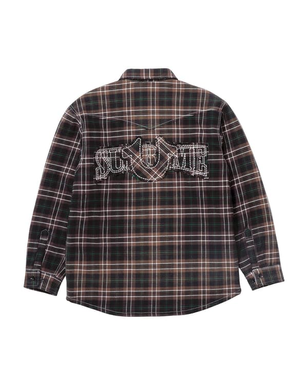 Supreme True Religion Quilted Lined Plaid Flannel Shirt - Product Image