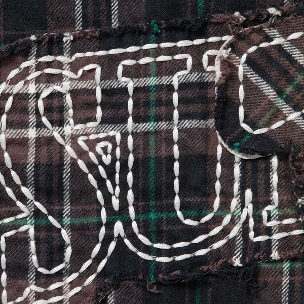 Supreme True Religion Quilted Lined Plaid Flannel Shirt - Black (front)