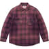 Supreme True Religion Quilted Lined Plaid Flannel Shirt - Purple (front)