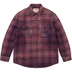 Supreme True Religion Quilted Lined Plaid Flannel Shirt - Purple (front)