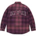 Supreme True Religion Quilted Lined Plaid Flannel Shirt - Purple (front)
