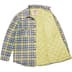 Supreme True Religion Quilted Lined Plaid Flannel Shirt - Yellow (front)