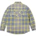 Supreme True Religion Quilted Lined Plaid Flannel Shirt - Yellow (front)