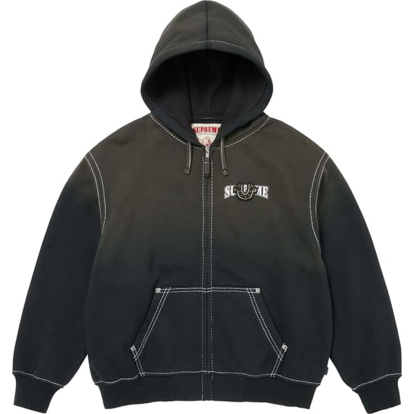 Supreme True Religion Zip Up Hooded Sweatshirt - Black (front)
