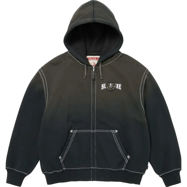 Supreme True Religion Zip Up Hooded Sweatshirt - Black (front)