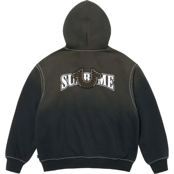 Supreme True Religion Zip Up Hooded Sweatshirt - Black (front)