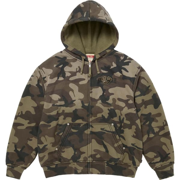 Supreme True Religion Zip Up Hooded Sweatshirt - Brown Camo (front)