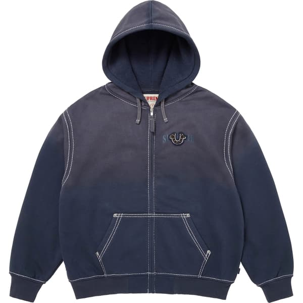 Supreme True Religion Zip Up Hooded Sweatshirt - Navy (front)