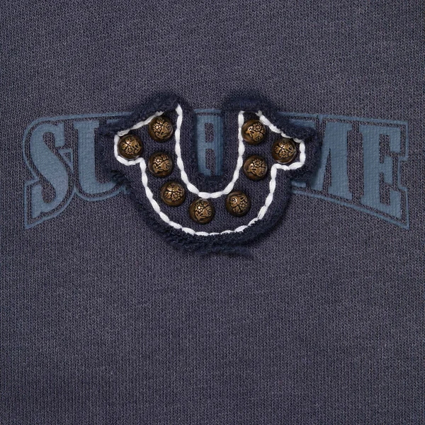 Supreme True Religion Zip Up Hooded Sweatshirt - Navy (front)