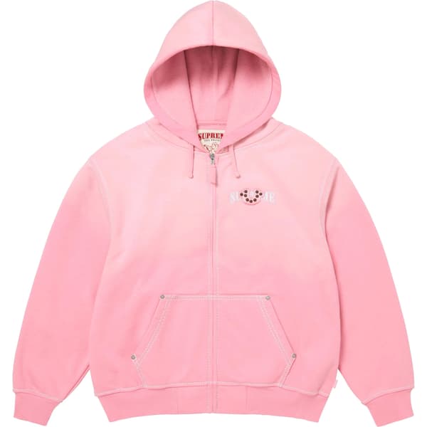 Supreme True Religion Zip Up Hooded Sweatshirt - Pink (front)