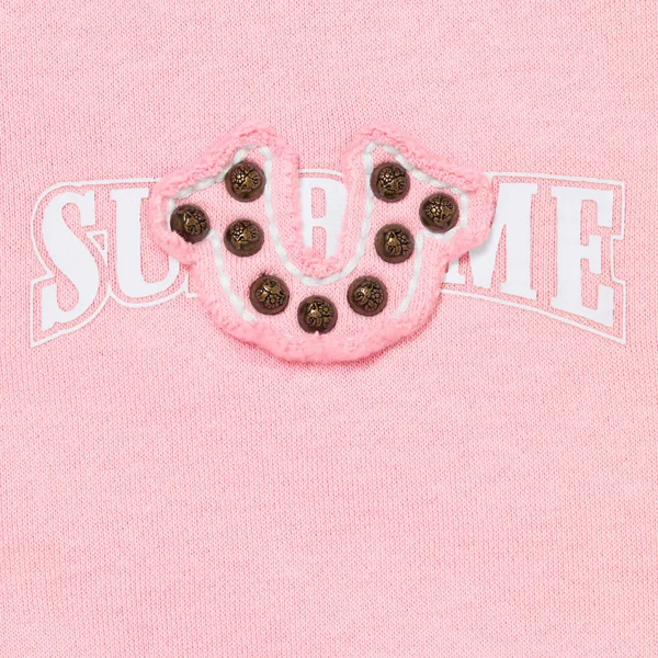 Supreme True Religion Zip Up Hooded Sweatshirt - Pink (front)