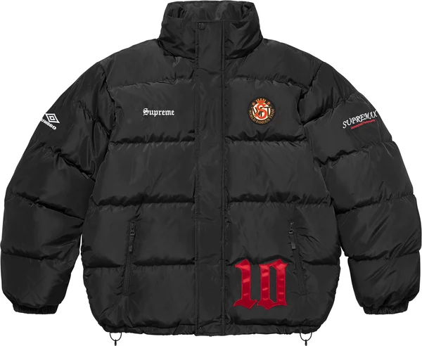 Supreme Umbro Down Puffer Jacket - Black (front)