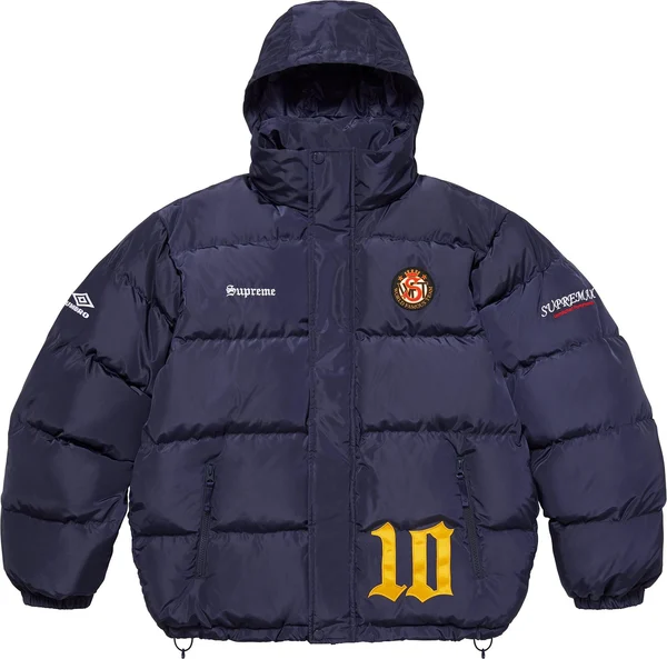 Supreme Umbro Down Puffer Jacket - Navy (front)