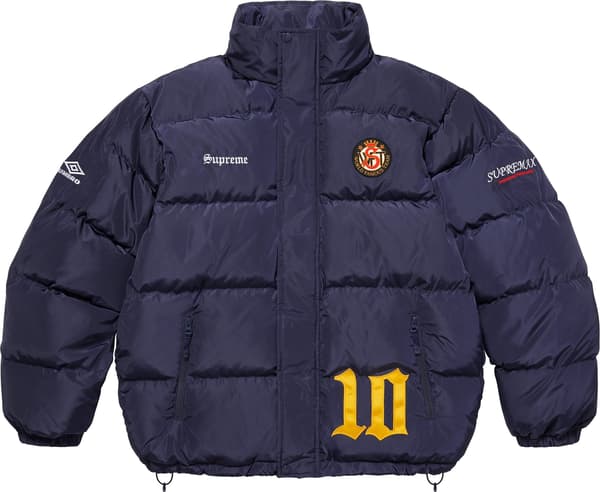 Supreme Umbro Down Puffer Jacket - Navy (front)