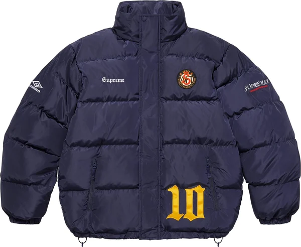 Supreme Umbro Down Puffer Jacket - Navy (front)