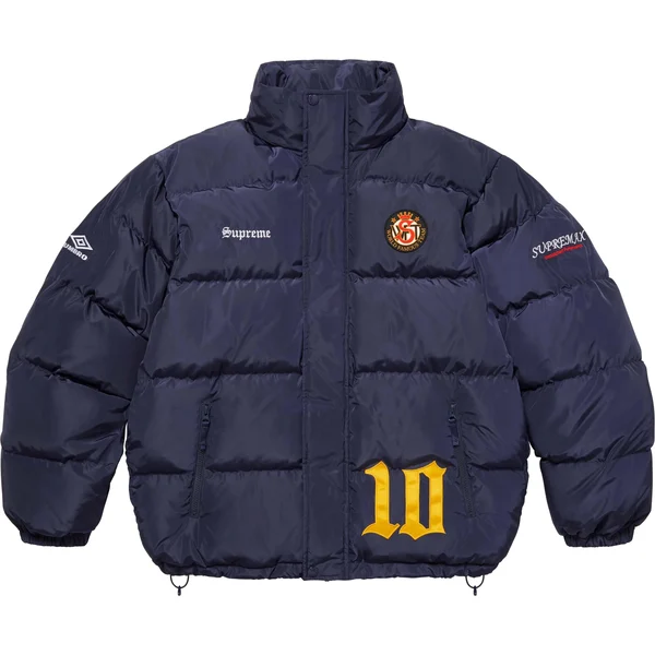 Supreme Umbro Down Puffer Jacket - Navy (front)