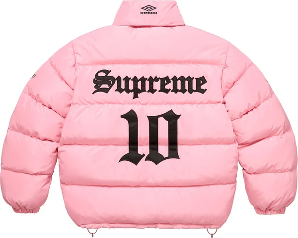 Supreme Umbro Down Puffer Jacket - Pink (front)