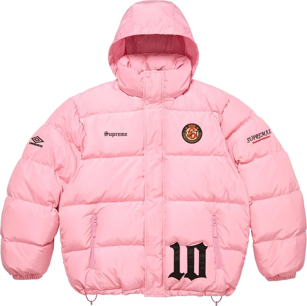Supreme Umbro Down Puffer Jacket - Pink (front)
