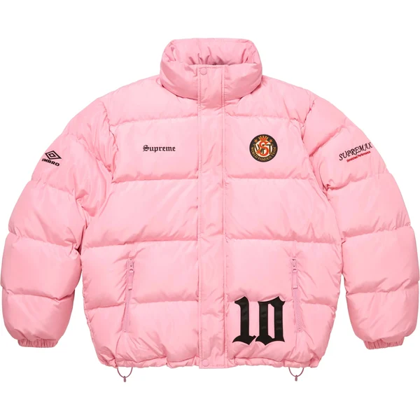 Supreme Umbro Down Puffer Jacket - Pink (front)