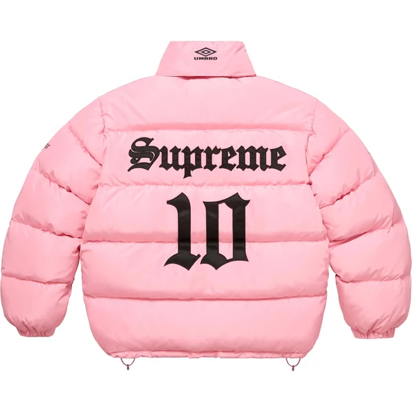 Supreme Umbro Down Puffer Jacket - Pink (front)