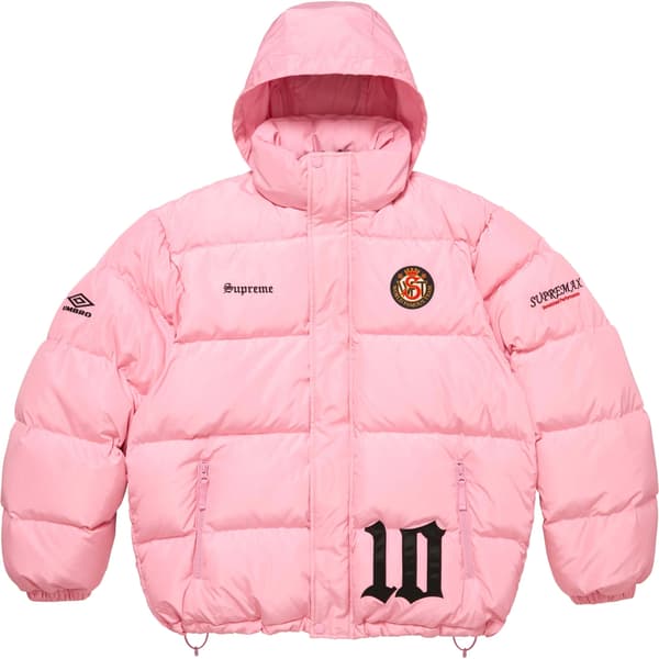 Supreme Umbro Down Puffer Jacket - Pink (front)