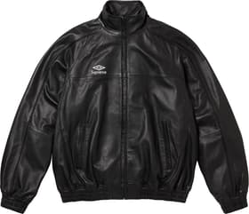 Supreme Umbro Leather Track Jacket Black