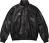 Supreme Umbro Leather Track Jacket - Black (front)