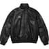 Supreme Umbro Leather Track Jacket - Black (front)