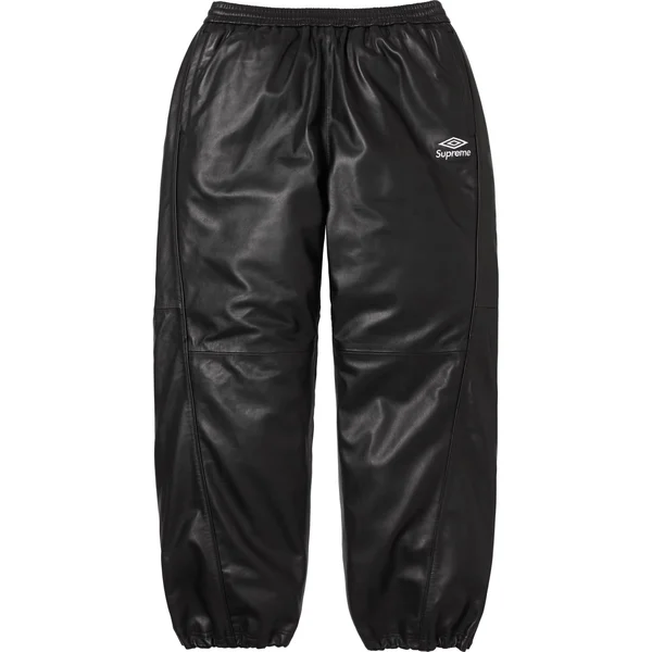 Supreme Umbro Leather Track Pant - Black (front)