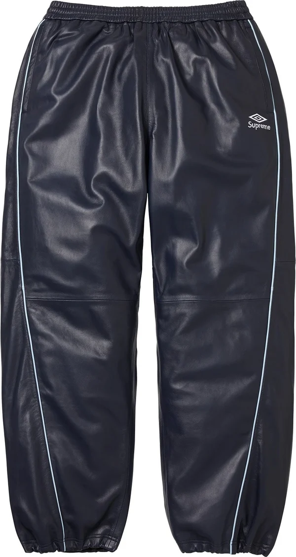 Supreme Umbro Leather Track Pant - Navy (front)