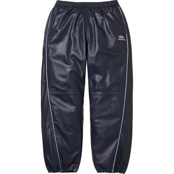 Supreme Umbro Leather Track Pant - Navy (front)