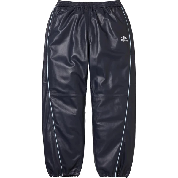 Supreme Umbro Leather Track Pant - Navy (front)